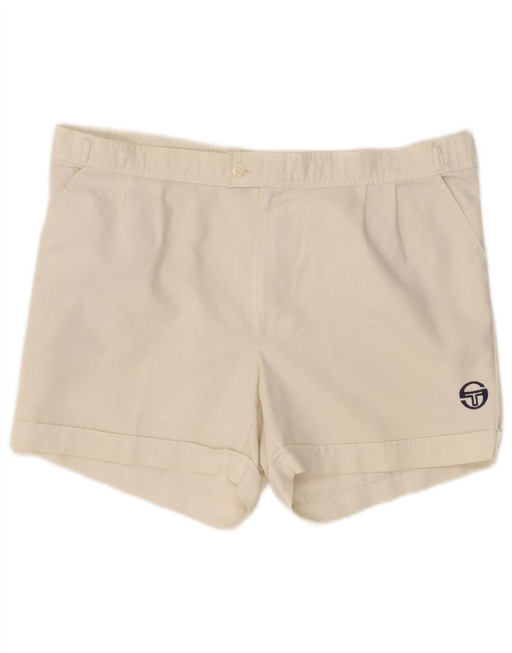 SERGIO TACCHINI Shorts chino feminino W36 grande branco