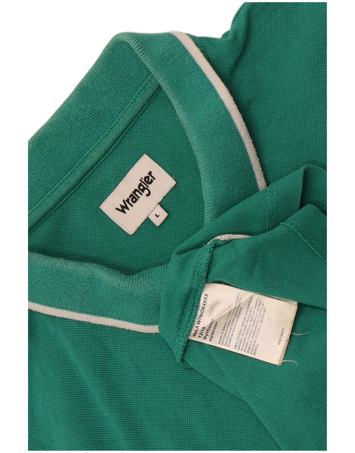 Camisa polo masculina Wrangler grande algodão verde