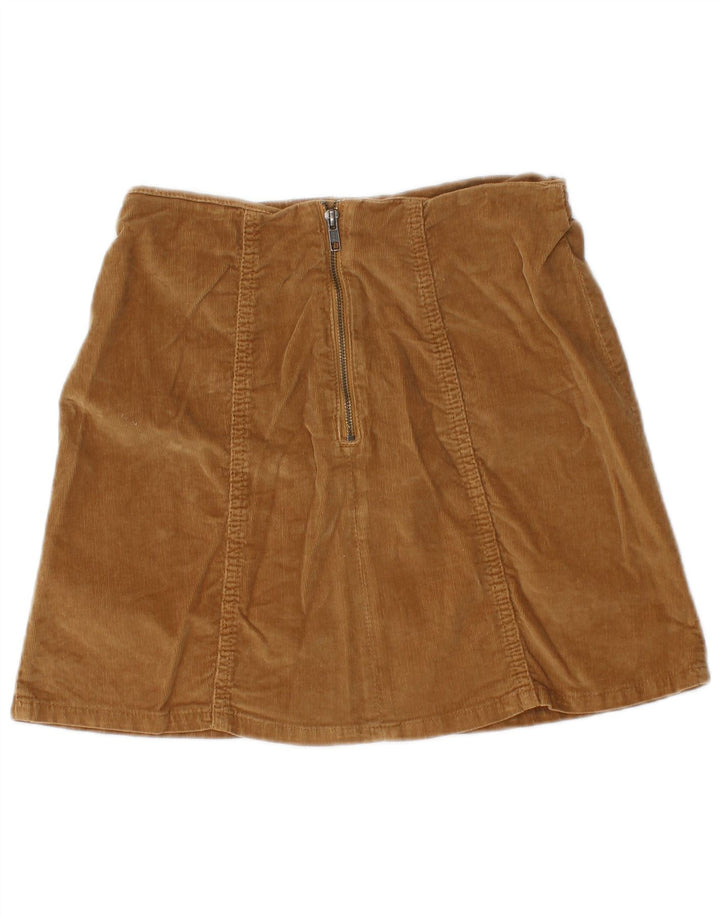 Mini saia de veludo Superdry feminina W26 pequena bege