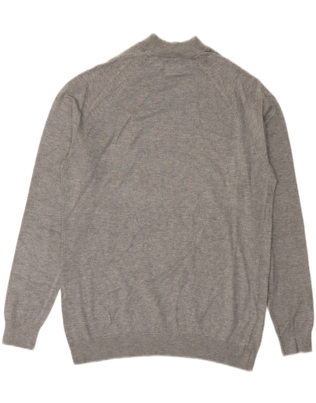 Suéter masculino Zara com gola tartaruga e viscose cinza pequena