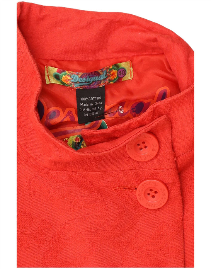 Sobretudo masculino Desigual EU 40 algodão paisley vermelho médio