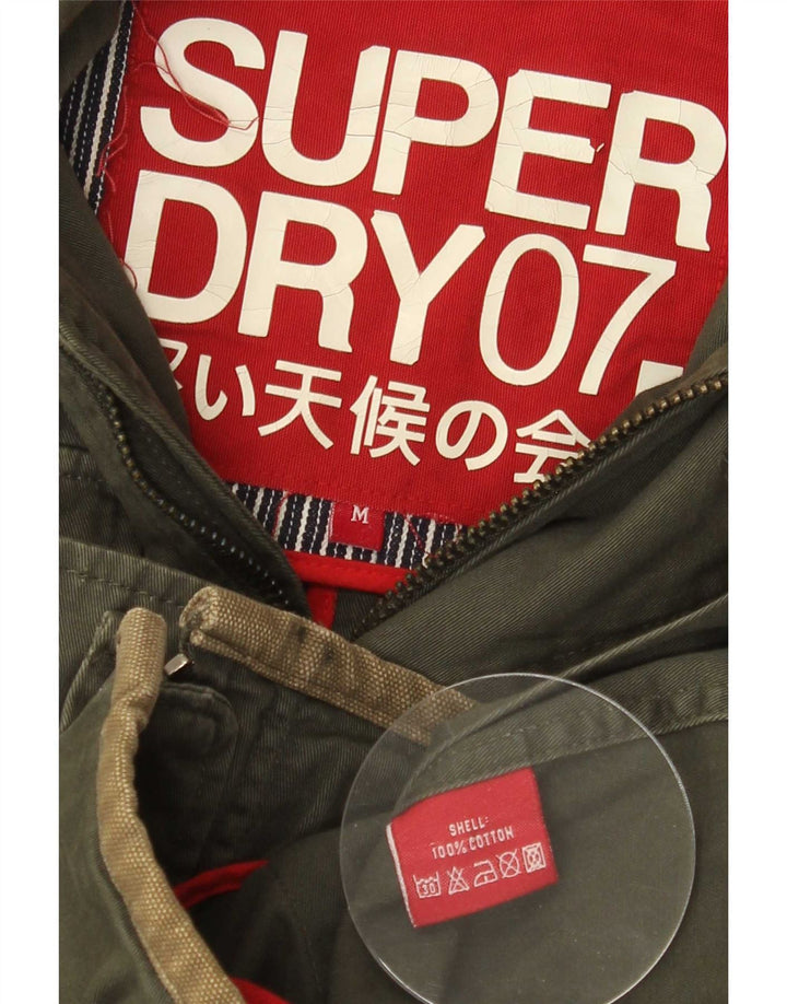 Jaqueta utilitária masculina Superdry UK 38 algodão cáqui médio