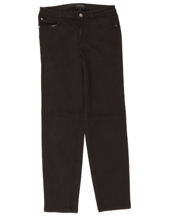 Jeans Slim Feminino Massimo Dutti EU 38 Pequeno W28 L28 Preto