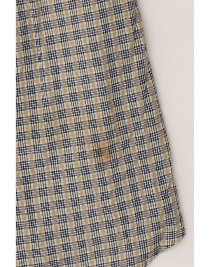 Camisa masculina Timberland grande algodão xadrez bege