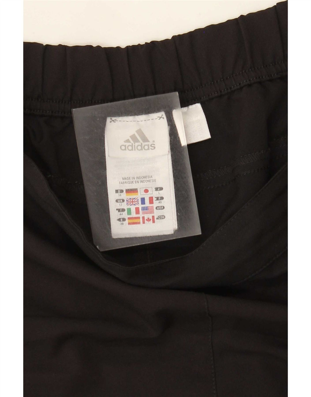 Shorts esportivos femininos Adidas UK 12 poliéster preto médio