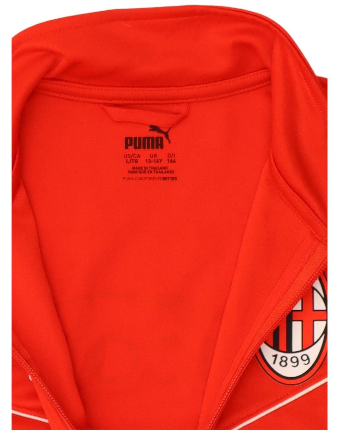 Jaqueta Puma Boys AC Milan Graphic Treino Top 13-14 Anos Poliéster Vermelho