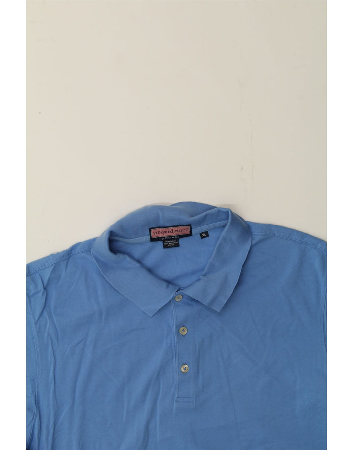 VINEYARD VINES Mens Polo Shirt XL Blue Cotton Vintage Vineyard Vines and Second-Hand Vineyard Vines from Messina Hembry 