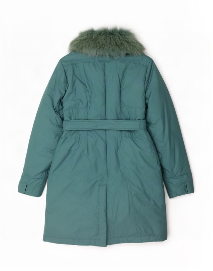 Casaco acolchoado feminino Trussardi IT 48 XL poliéster turquesa