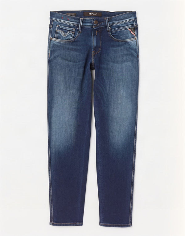 Replay Jeans feminino Anbass Slim W28 L30 azul algodão