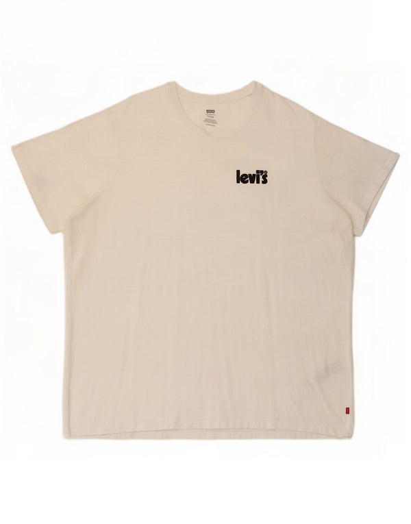 Camiseta masculina Levi's Relaxed Fit Top 2XL de algodão branco