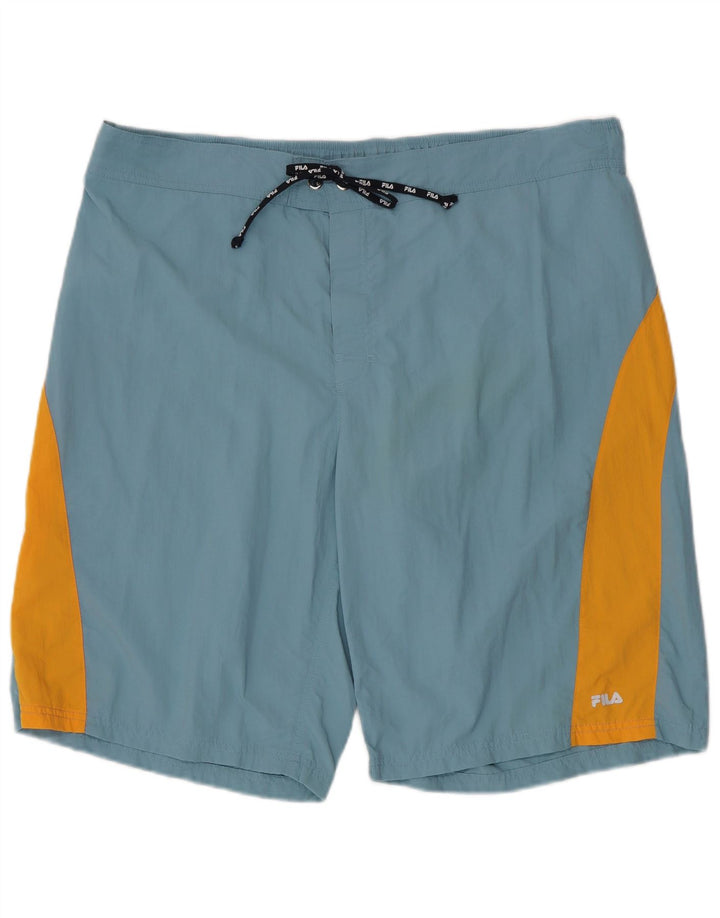 Shorts de natação masculino Fila 2XL azul Colourblock poliamida