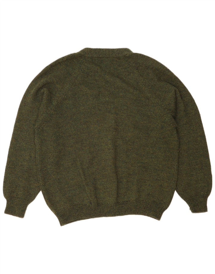 Suéter cardigã masculino Gran Sasso XL lã cáqui