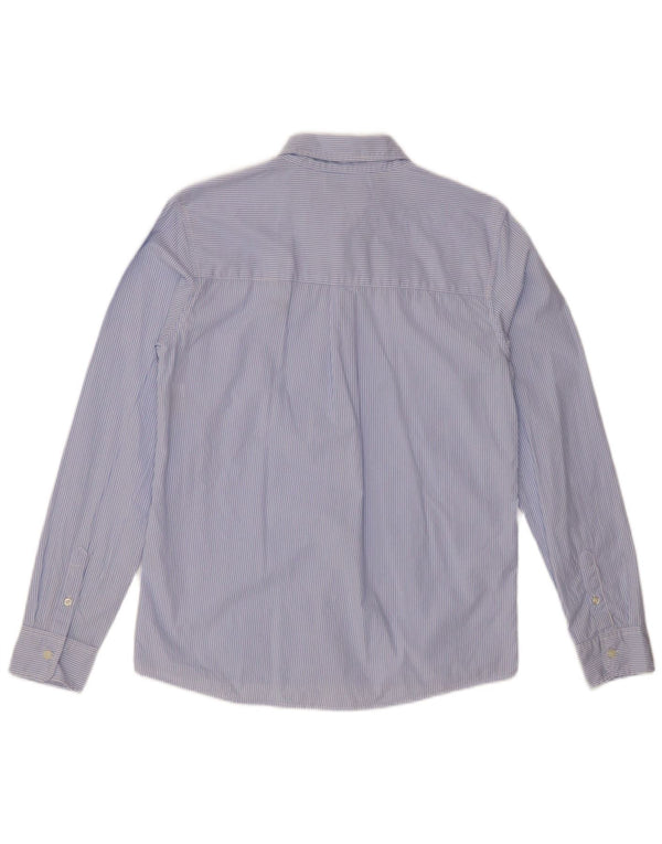 Camisa masculina BENETTON 13-14 anos 3XL algodão listrado azul