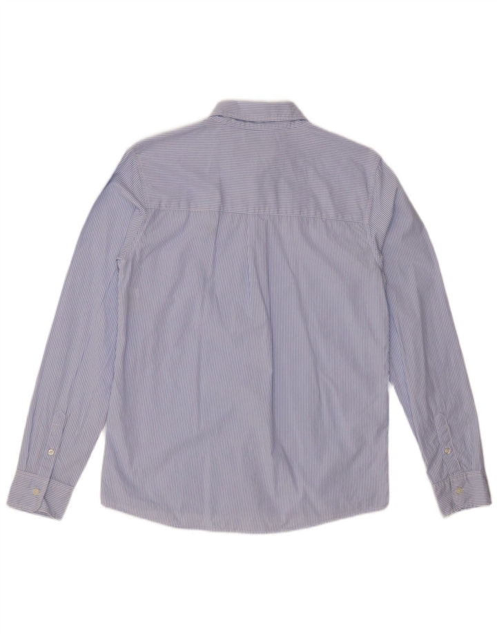 Camisa masculina BENETTON 13-14 anos 3XL algodão listrado azul