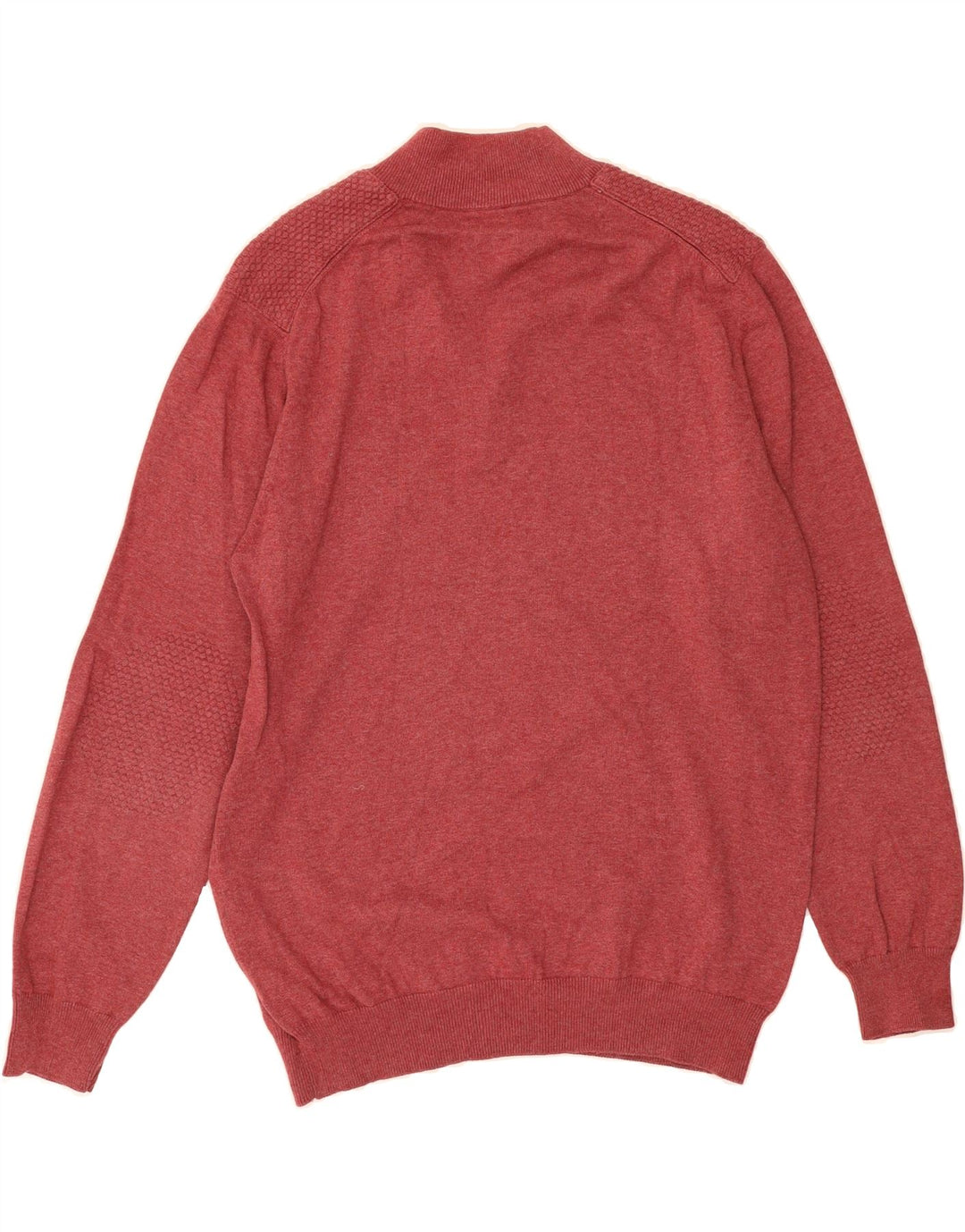 MASSIMO DUTTI Mens Button Neck Jumper Sweater XL Red Cotton Vintage Massimo Dutti and Second-Hand Massimo Dutti from Messina Hembry 