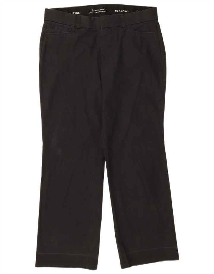 Calça feminina reta casual DOCKERS W36 L30 preta