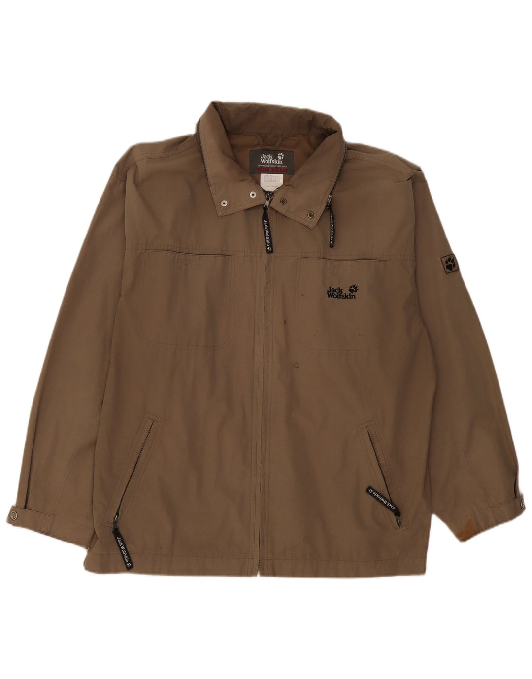 Jaqueta utilitária masculina Jack Wolfskin Reino Unido 42 XL cáqui poliéster
