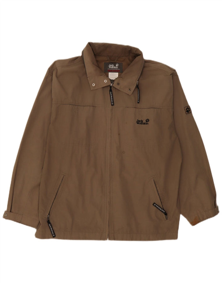 Jaqueta utilitária masculina Jack Wolfskin Reino Unido 42 XL cáqui poliéster