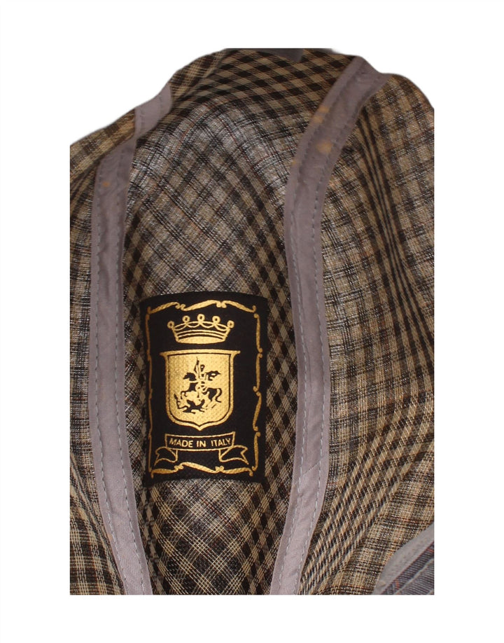 Chapéu Fedora masculino vintage grande xadrez cinza clássico
