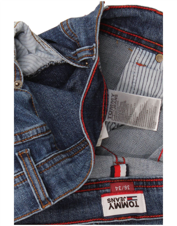 Jeans retos femininos Tommy Hilfiger W36 L28 algodão azul