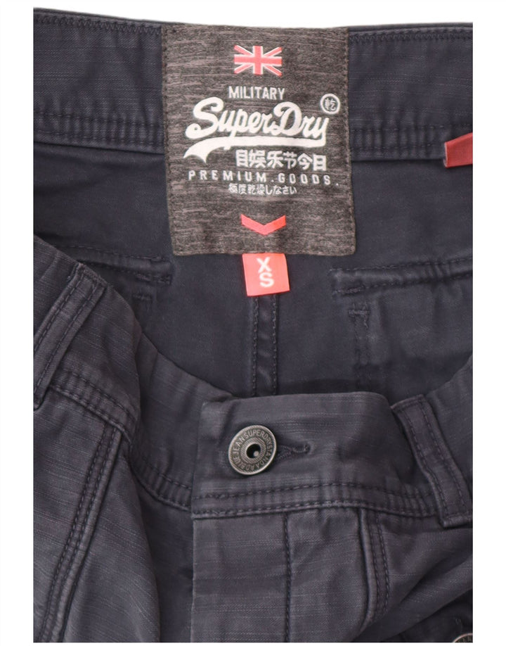 Shorts cargo feminino Superdry XS W28 algodão preto