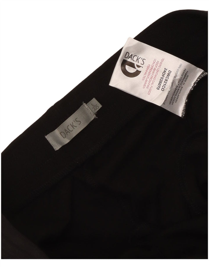 Calça de treino capri feminina Dack's Reino Unido 16 grande algodão preto