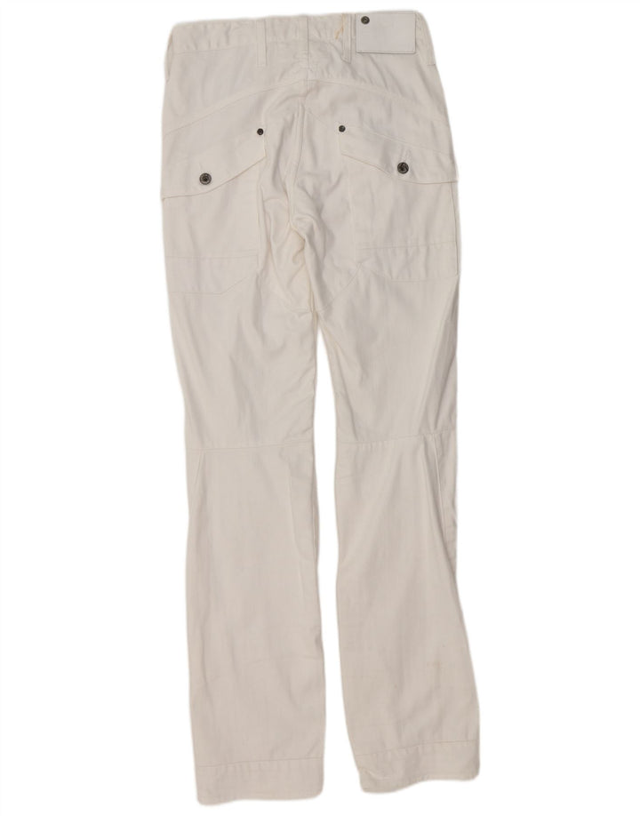 Calça cargo reta masculina G-STAR W29 L34 algodão branco