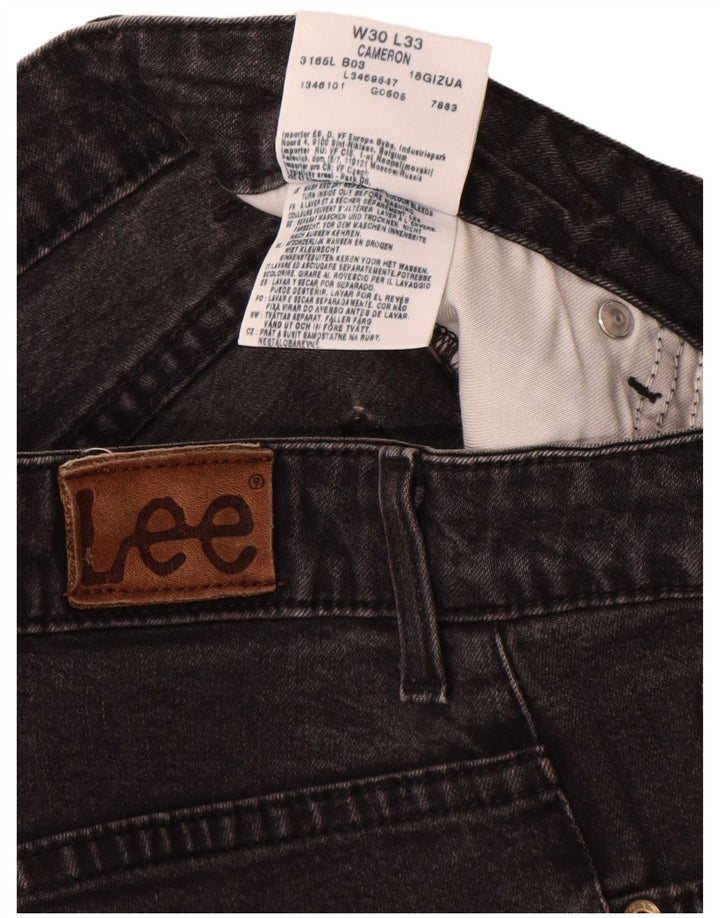 Lee Womens Cameron Straight Jeans W30 L28 Algodão Preto