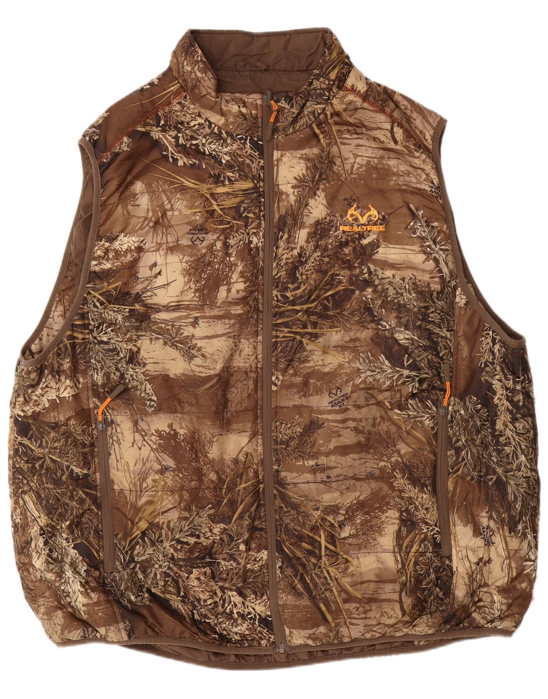 REALTREE Colete masculino reversível IT 54/56 3XL poliéster camuflado marrom