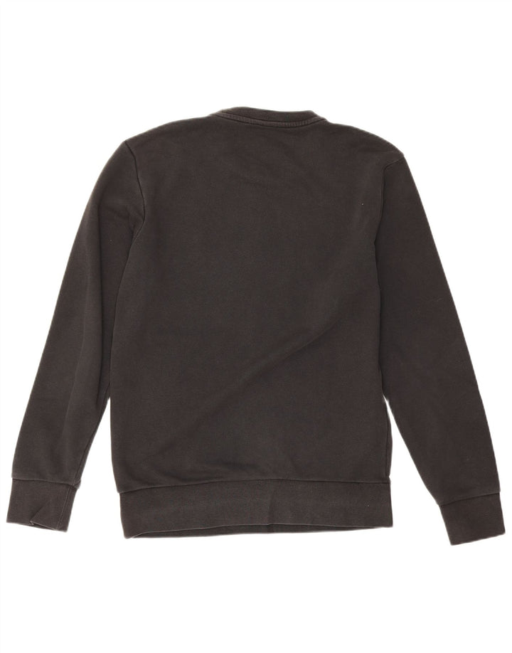 Adidas Mens Graphic Moletom Jumper Pequeno Algodão Preto
