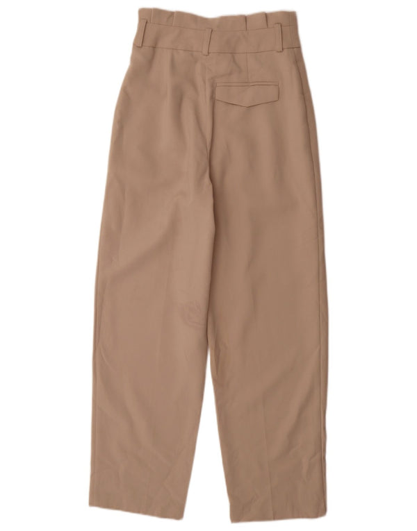 Calça Chino Feminina Topshop Cintura Alta Reino Unido 6 XS W24 L29 Bege
