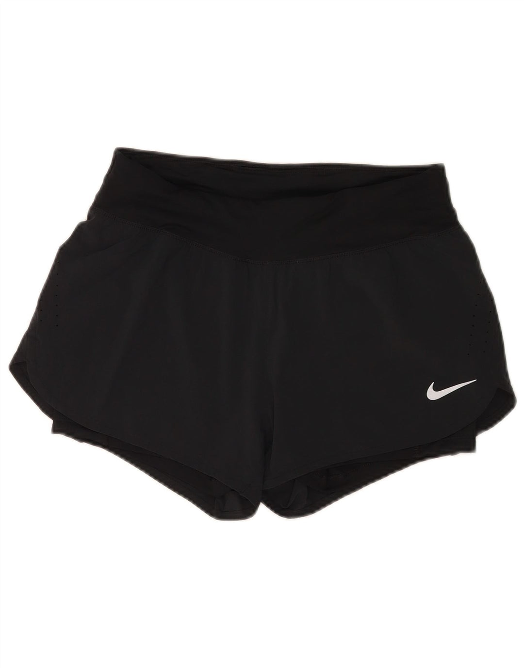 Shorts esportivos femininos Nike Dri Fit UK 12 poliéster azul marinho médio