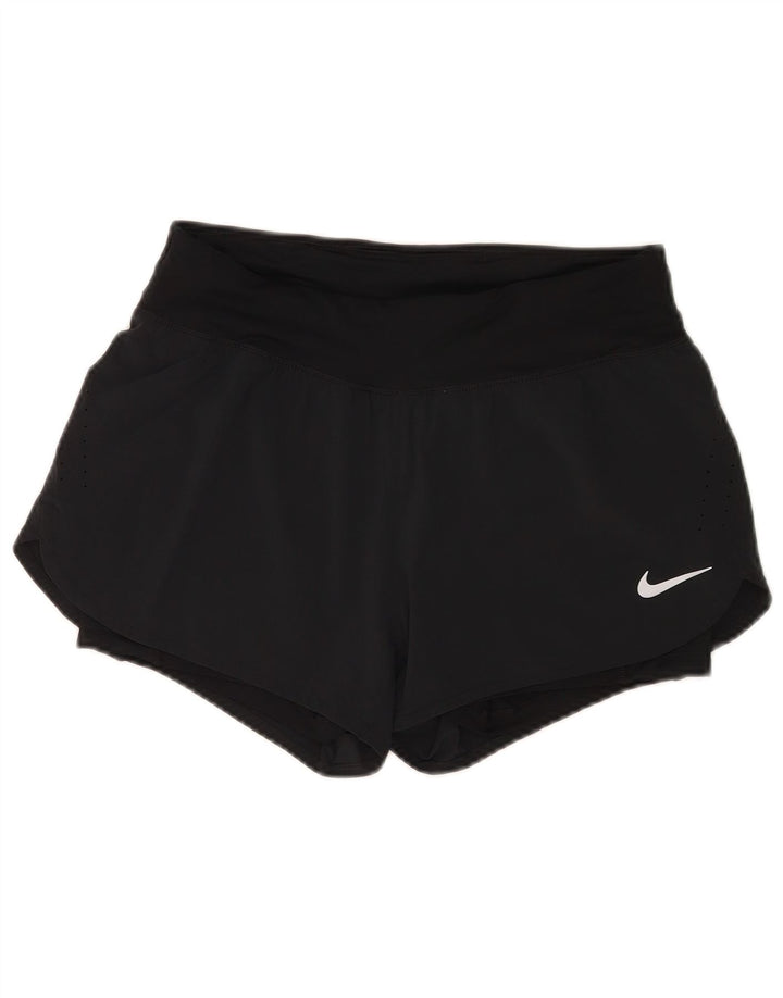 Shorts esportivos femininos Nike Dri Fit UK 12 poliéster azul marinho médio