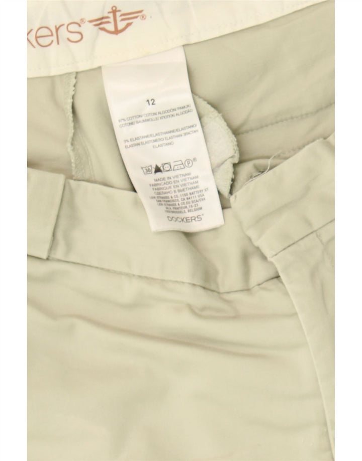 DOCKERS Womens Slim Capri Trousers US 12 Large W34 L20 Green Cotton Vintage Dockers and Second-Hand Dockers from Messina Hembry 