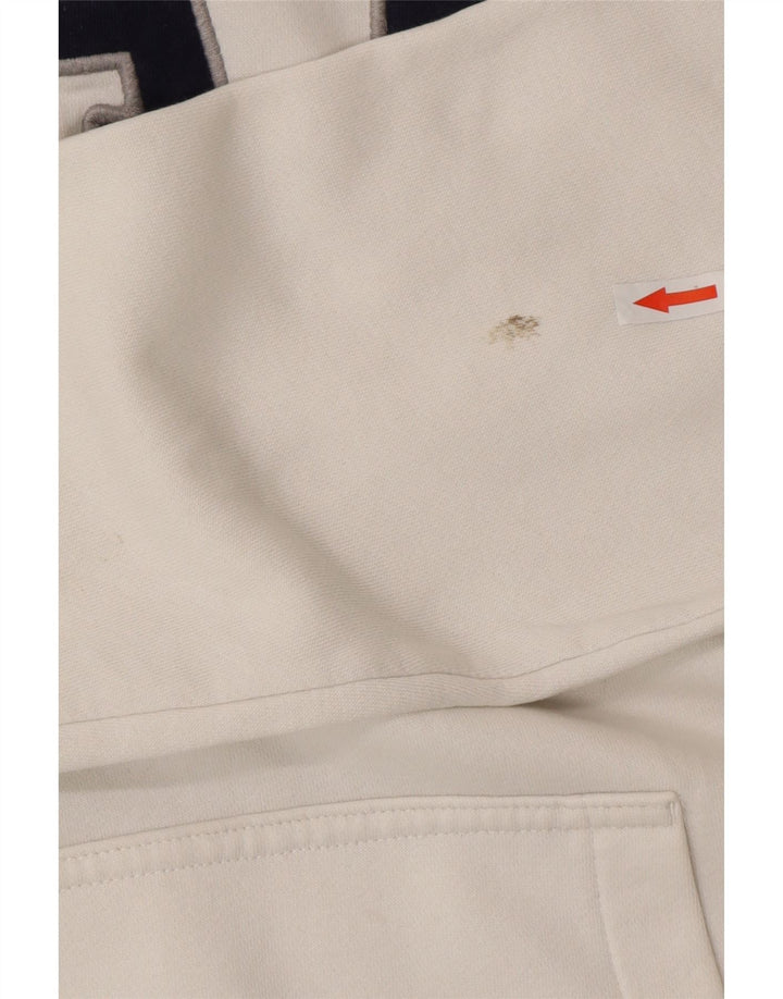 Suéter com capuz gráfico masculino Gap grande algodão branco