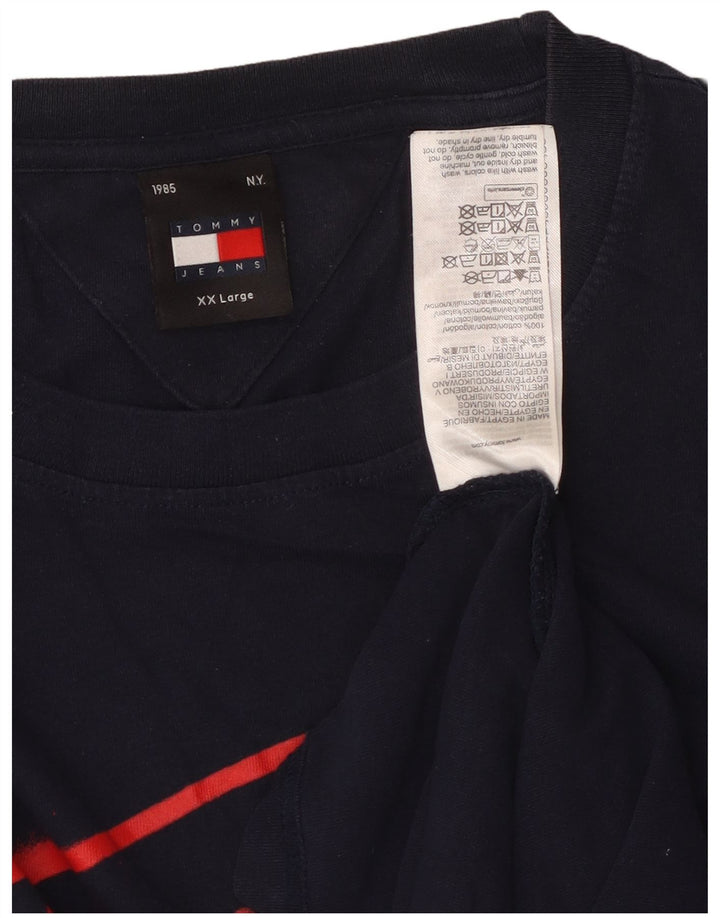 Camiseta masculina TOMMY HILFIGER com estampa gráfica 2XL algodão azul marinho