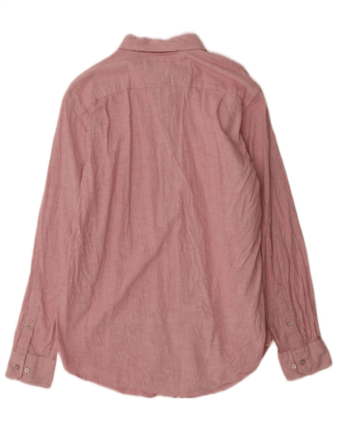 Nautica Camisa masculina clássica de ajuste médio algodão listrado vermelho