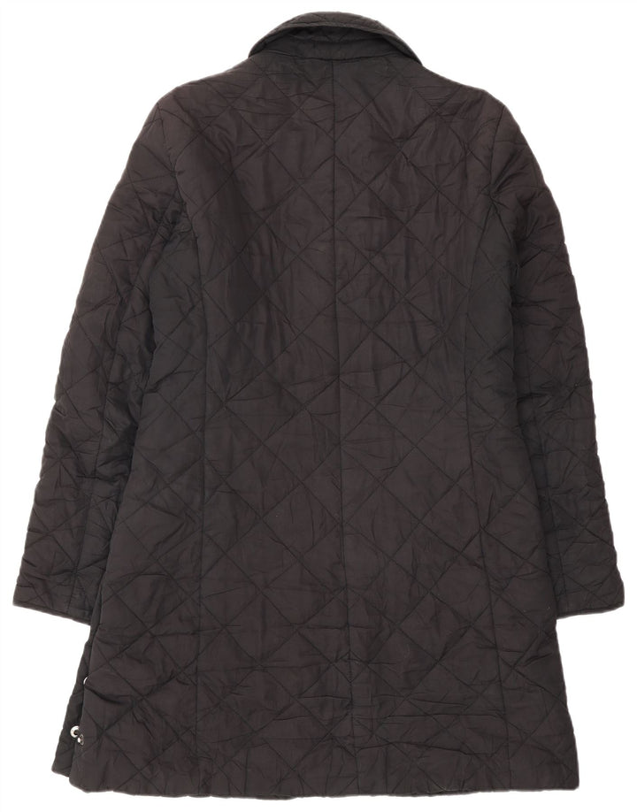 Sobretudo acolchoado feminino Zara UK 16 grande preto