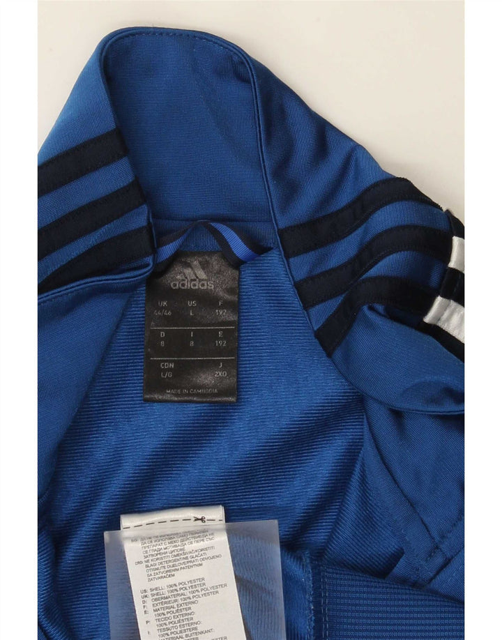 Adidas Mens Tracksuit Top Jacket UK 44/46 Grande Azul Colorblock Poliéster