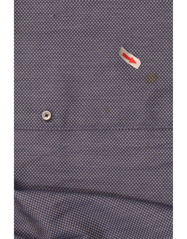 Camisa Slim Fit Masculina Hugo Boss Tamanho 17 43 XL Xadrez Azul