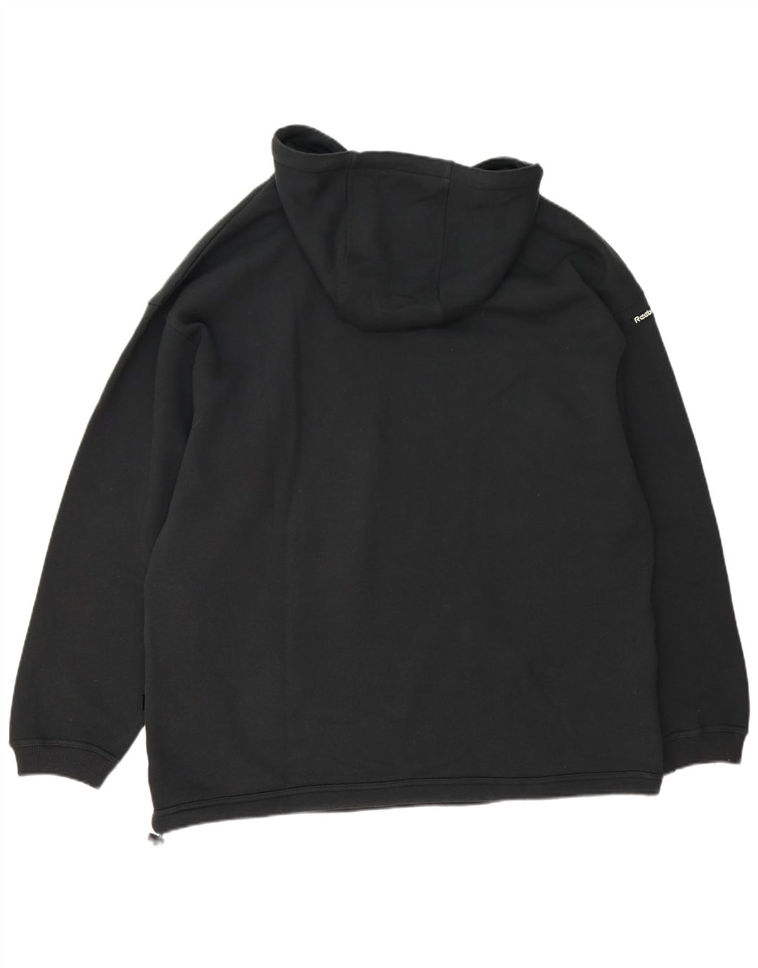Reebok Mens Hoodie Jumper Grande Algodão Preto