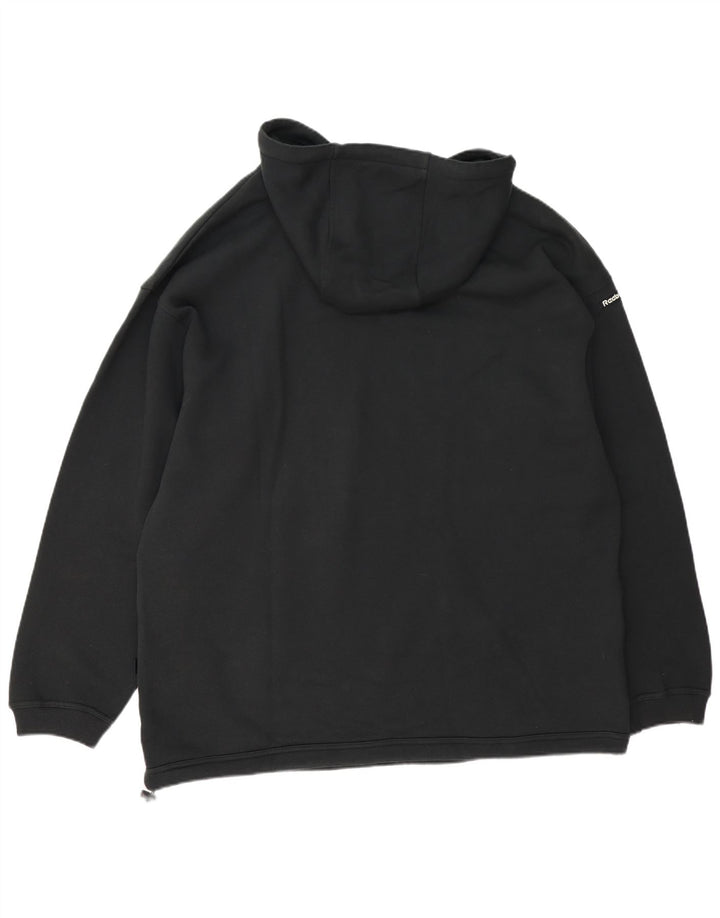 Reebok Mens Hoodie Jumper Grande Algodão Preto