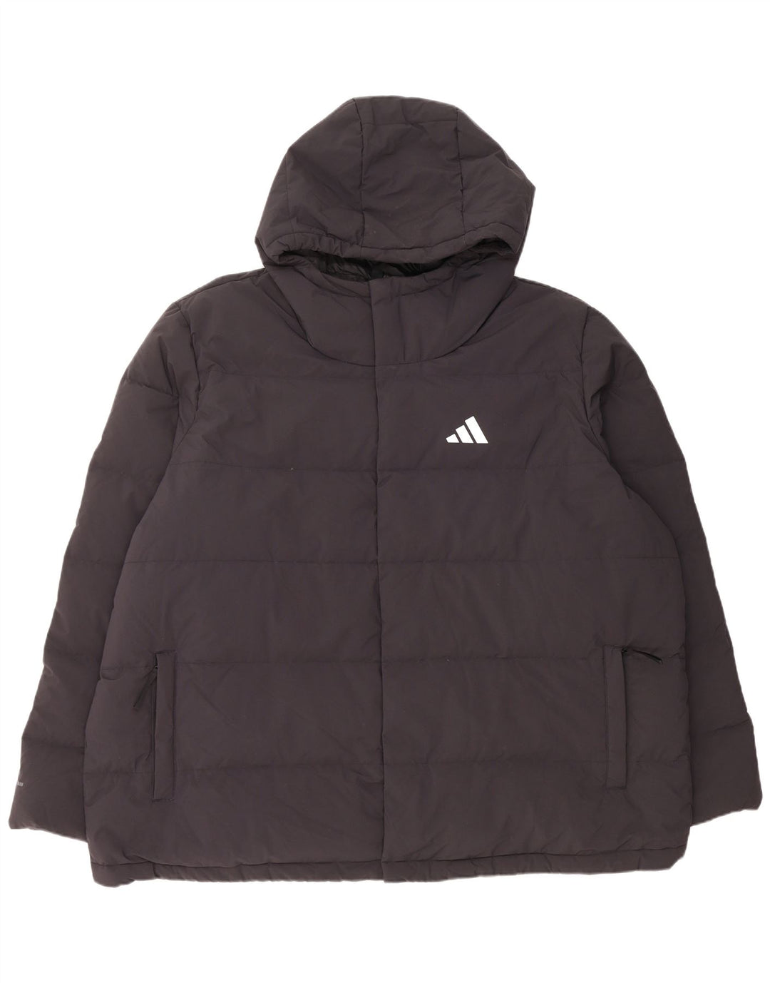 Jaqueta acolchoada com capuz masculina Adidas UK 46 3XL poliéster preto