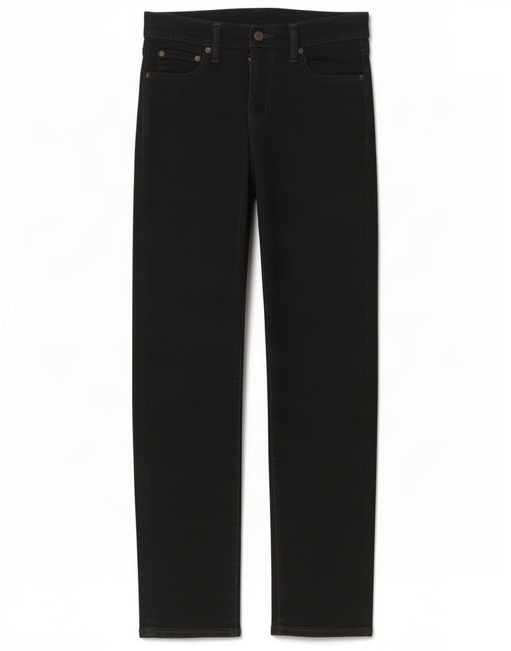 Calça jeans feminina Levi's 504 Straight W29 L32 algodão preto