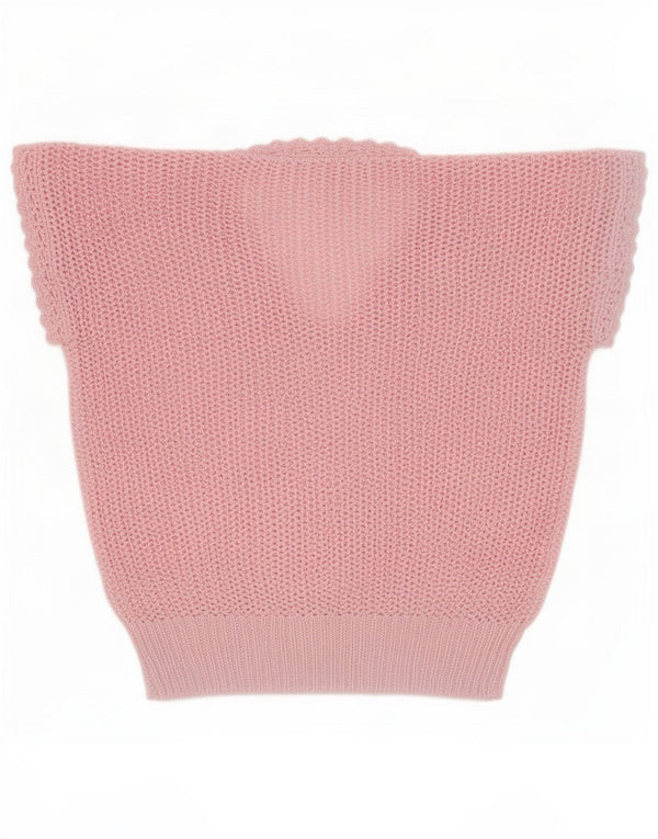 Regata feminina vintage com colete UK 14 rosa médio