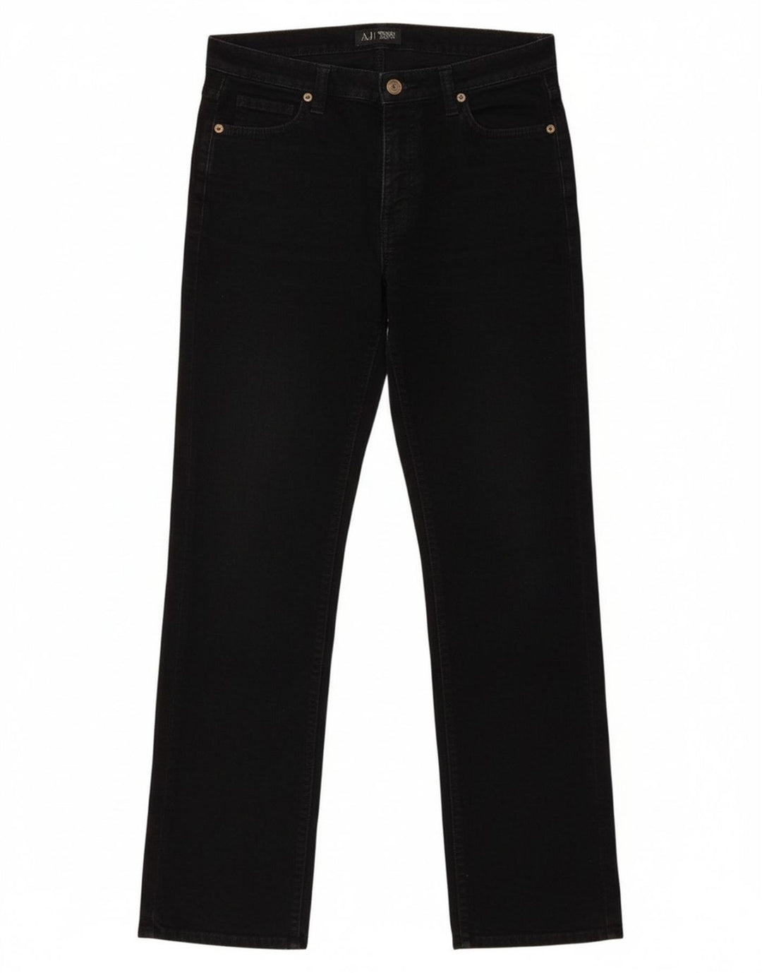 ARMANI Calça jeans reta feminina W28 L32 preta