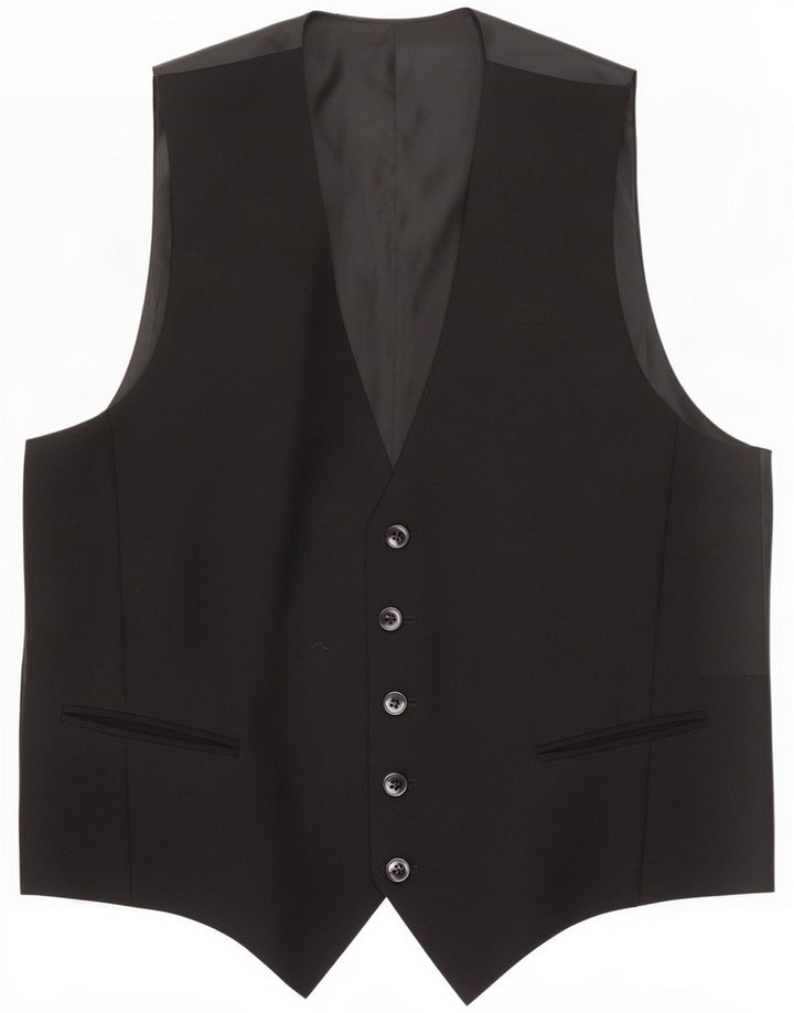 Colete masculino vintage pequeno preto