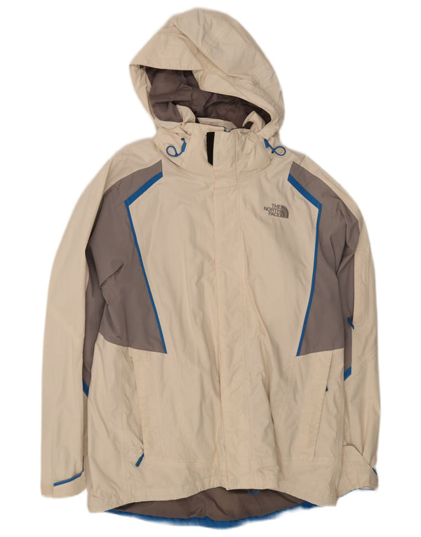 Jaqueta de chuva masculina com capuz The North Face UK 38 Medium White Colourblock Nylon
