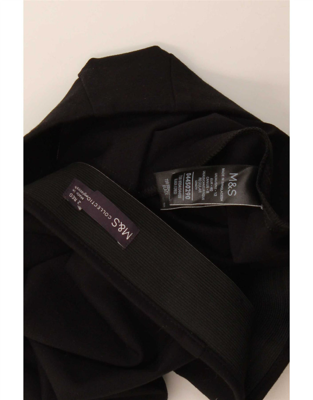 Minissaia feminina Marks & Spencer Reino Unido 12 médio W30 viscose preta