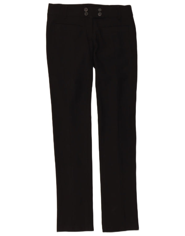 Calça feminina casual slim Pinko Reino Unido 6 XS W30 L32 preta viscose